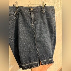 Torrid Denim Midi Straight Skirt, Sz 12, 100% Cotton